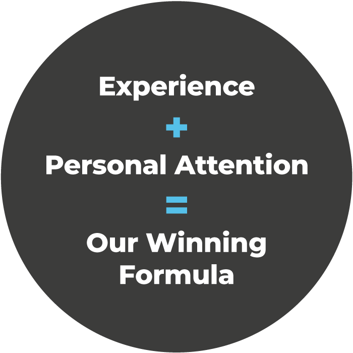 Experience + Personal Attention = Our Winning Formula